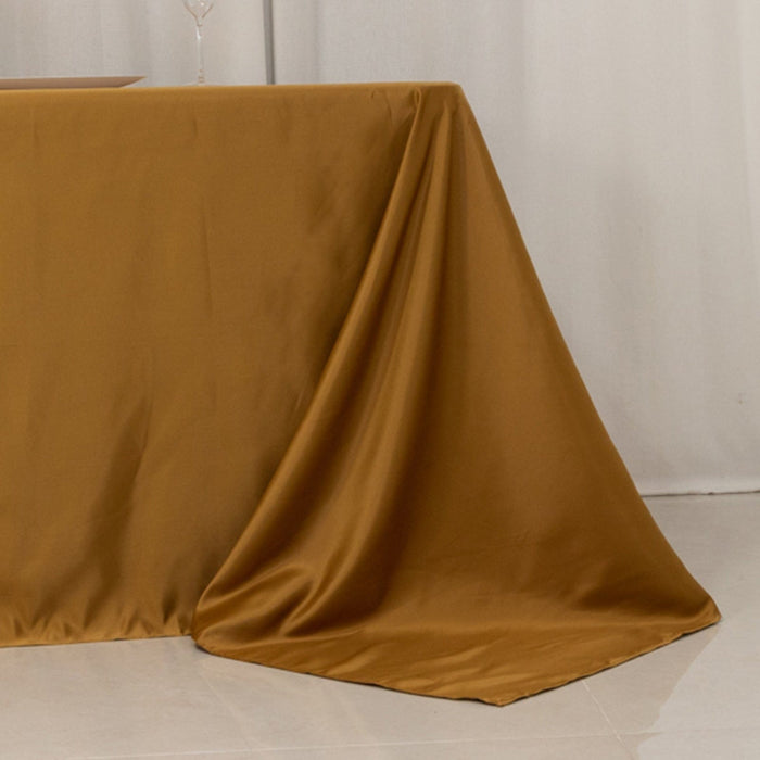 90" x 156" Lamour Satin Rectangular Tablecloth