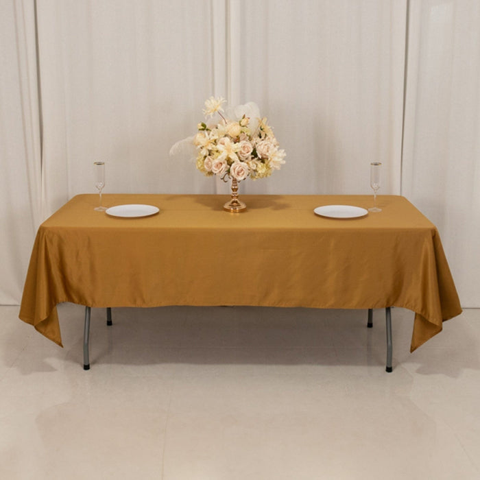 60" x 102" Lamour Satin Rectangular Tablecloth