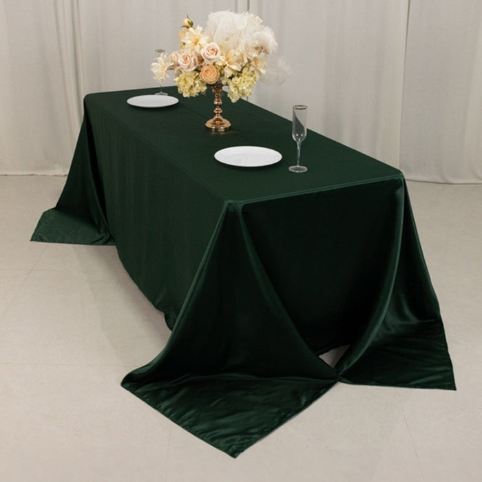 90" x 132" Lamour Satin Rectangular Tablecloth