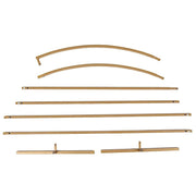 Half Moon Metal Floral Display Frame Wedding Arch Backdrop Stand - Gold