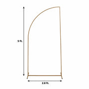 Half Moon Metal Floral Display Frame Wedding Arch Backdrop Stand - Gold