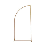 Half Moon Metal Floral Display Frame Wedding Arch Backdrop Stand - Gold