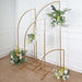 Half Moon Metal Floral Display Frame Wedding Arch Backdrop Stand - Gold