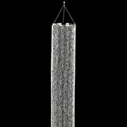Hanging Beaded Crystal Column Chandelier - Clear