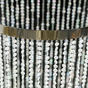 Hanging Beaded Crystal Column Chandelier - Clear