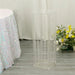 Heavy Duty Acrylic Flower Pedestal Vase with Hanging Crystal Beads