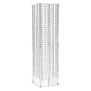 Heavy Duty Acrylic Flower Pedestal Vase with Hanging Crystal Beads PROP_BOX_003B_32_CLR