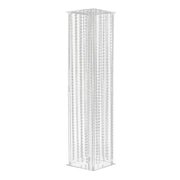 Heavy Duty Acrylic Flower Pedestal Vase with Hanging Crystal Beads PROP_BOX_003B_48_CLR