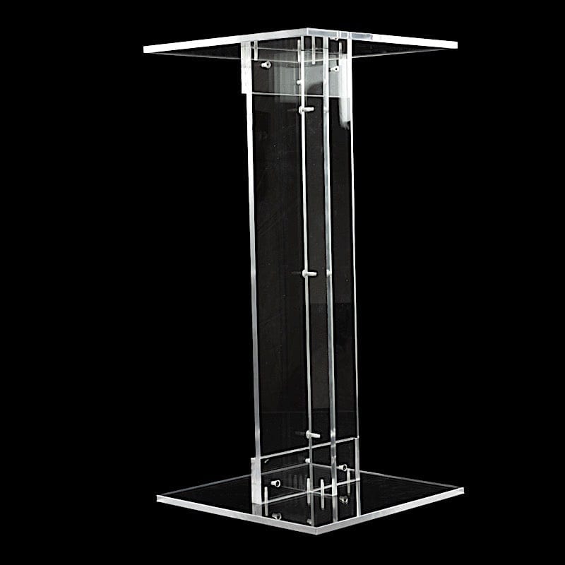 Heavy Duty Acrylic Wedding Display Stand with Square Bases