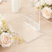 Heavy Duty Acrylic Wedding Display Stand with Square Bases
