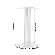 Heavy Duty Acrylic Wedding Display Stand with Square Bases