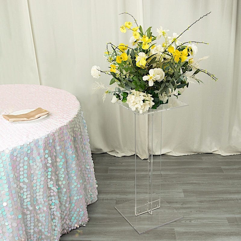 Heavy Duty Acrylic Wedding Display Stand with Square Bases