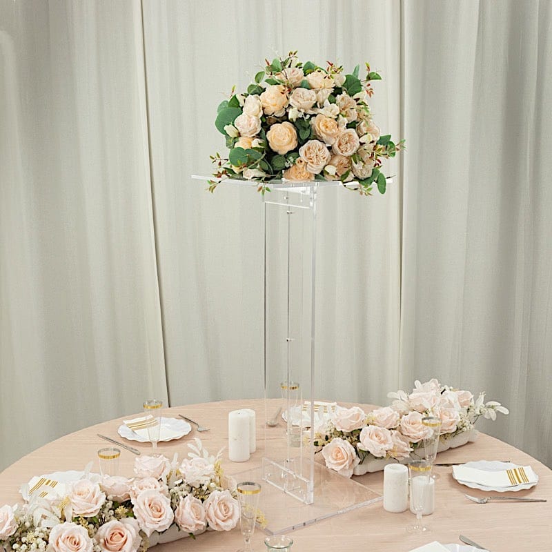 Heavy Duty Acrylic Wedding Display Stand with Square Bases