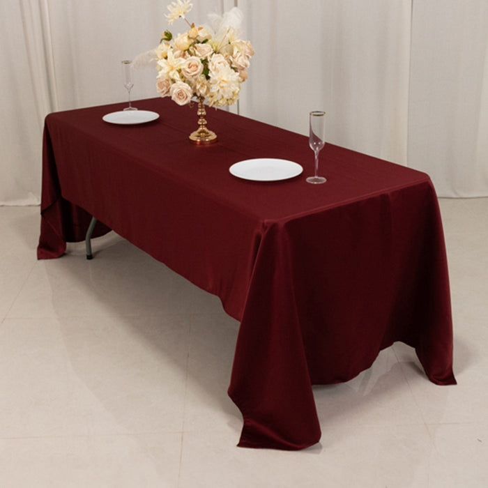 60" x 126" Lamour Satin Rectangular Tablecloth