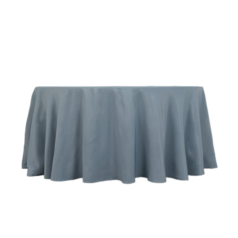 120" Premium Polyester Round Tablecloth Wedding Table Linens