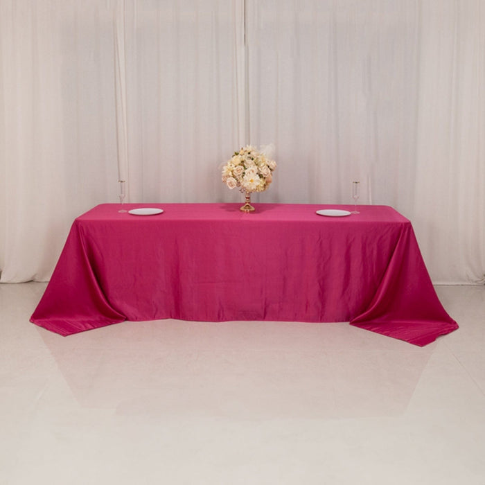 90" x 156" Lamour Satin Rectangular Tablecloth