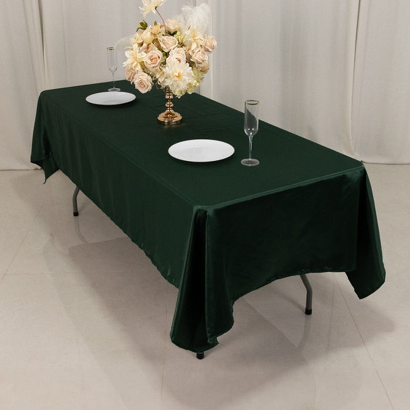 60" x 102" Lamour Satin Rectangular Tablecloth