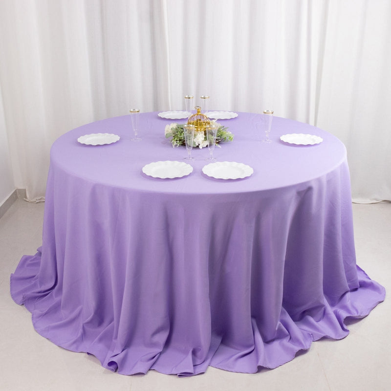 132" Premium Polyester Round Tablecloth Wedding Party Table Linens