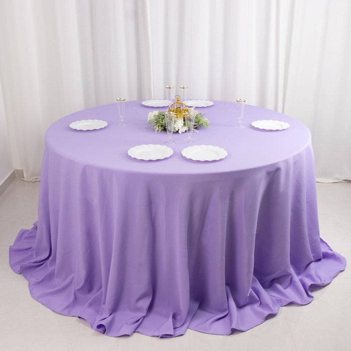 132" Premium Polyester Round Tablecloth Wedding Party Table Linens