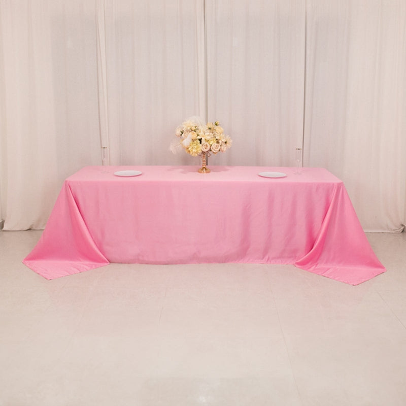 90" x 156" Lamour Satin Rectangular Tablecloth