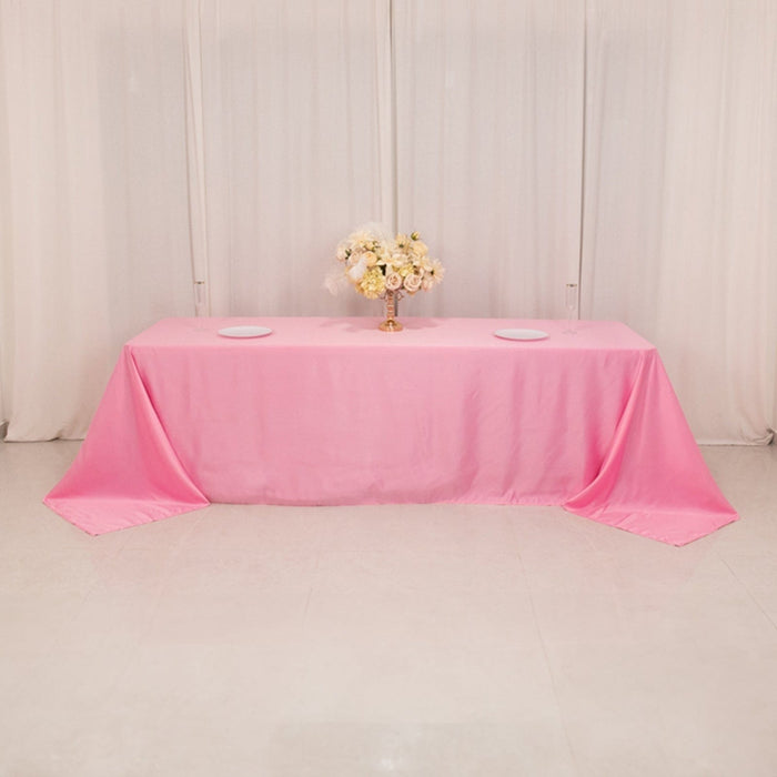 90" x 156" Lamour Satin Rectangular Tablecloth