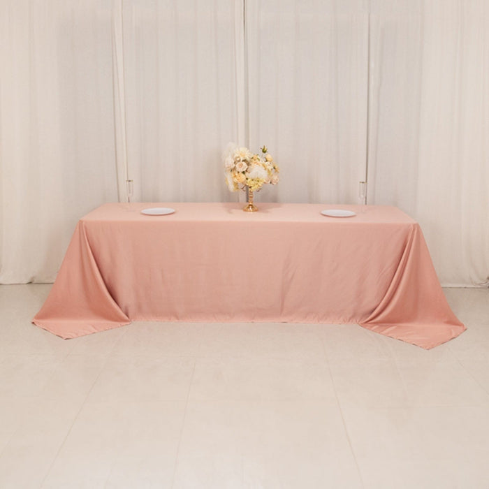 90" x 156" Lamour Satin Rectangular Tablecloth