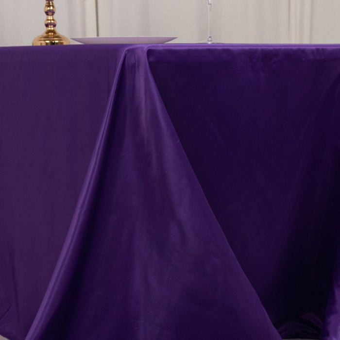 90" x 132" Lamour Satin Rectangular Tablecloth