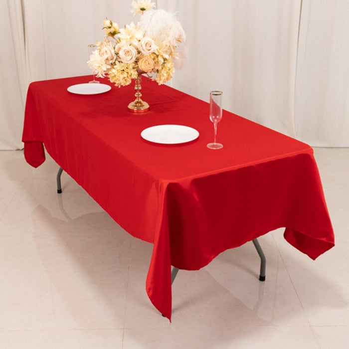 60" x 102" Lamour Satin Rectangular Tablecloth