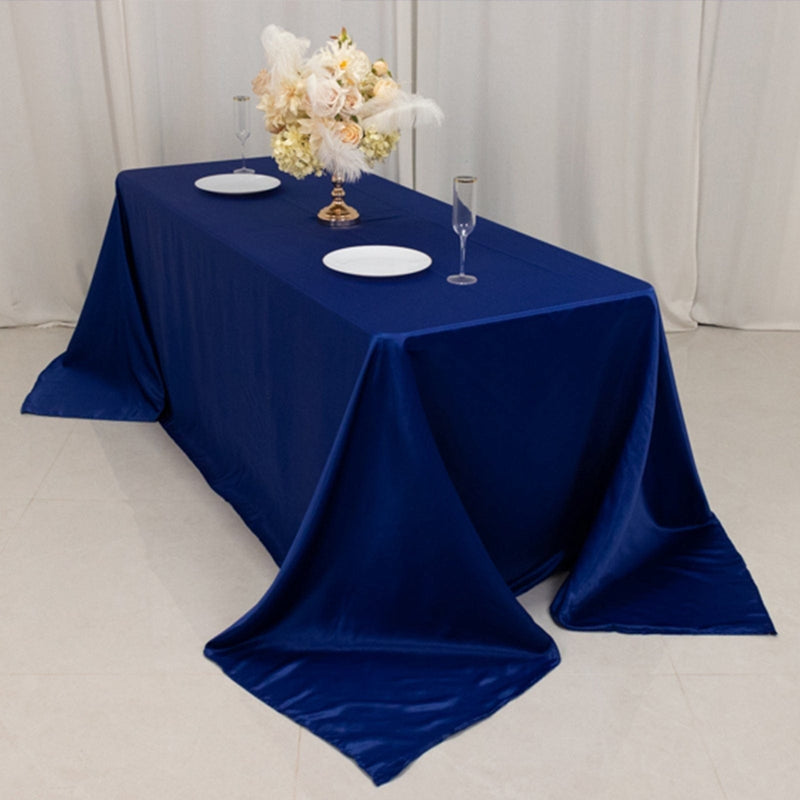 90" x 132" Lamour Satin Rectangular Tablecloth