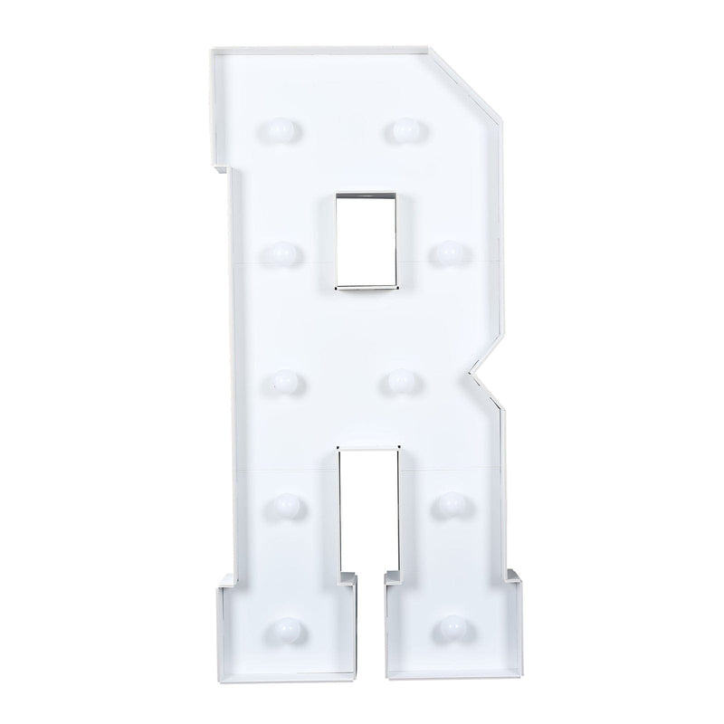 4ft XL LED Marquee Letter Foam Board with 10 Warm White Battery Operated LEDs - White
