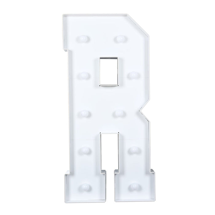 4ft XL LED Marquee Letter Foam Board with 10 Warm White Battery Operated LEDs - White