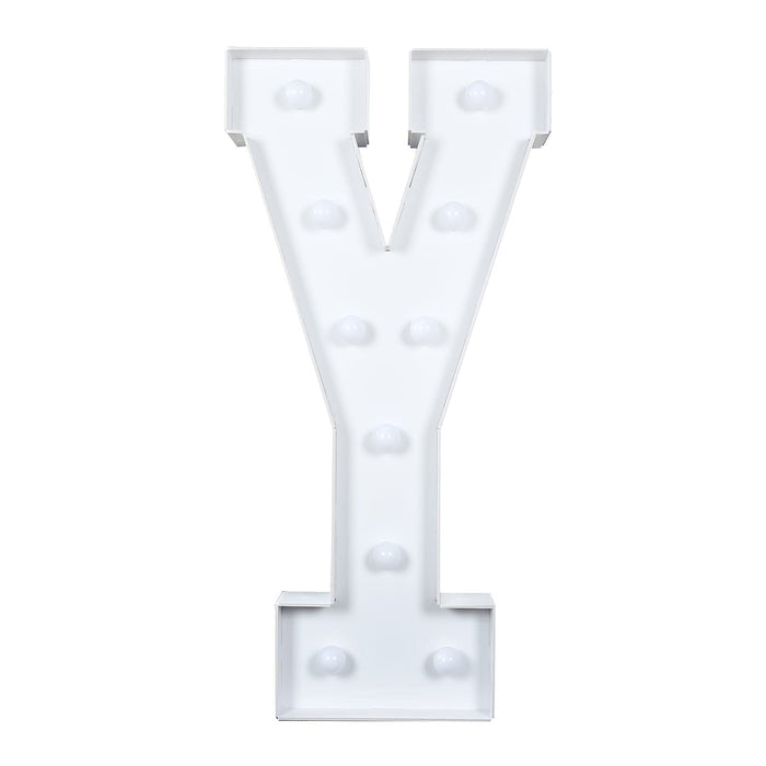 4ft XL LED Marquee Letter Foam Board with 10 Warm White Battery Operated LEDs - White