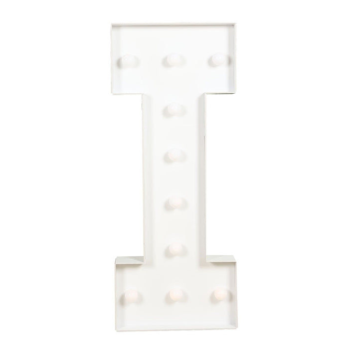 4ft XL LED Marquee Letter Foam Board with 10 Warm White Battery Operated LEDs - White