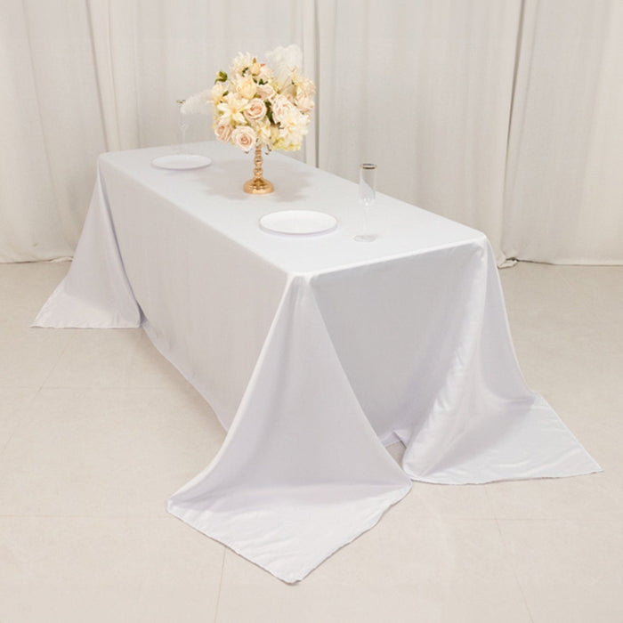 90" x 132" Lamour Satin Rectangular Tablecloth