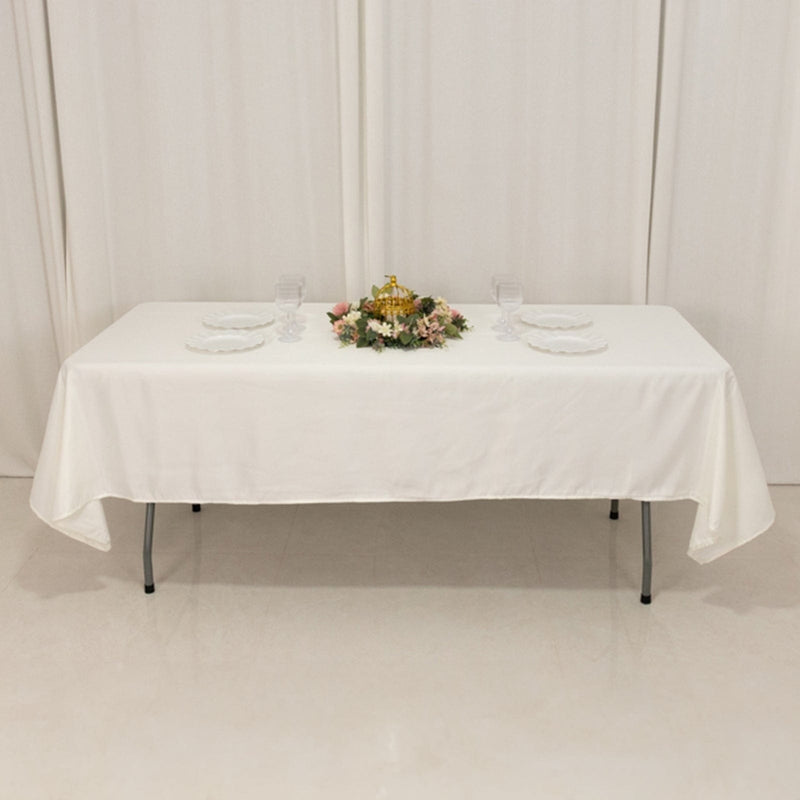 60" x 102" Lamour Satin Rectangular Tablecloth
