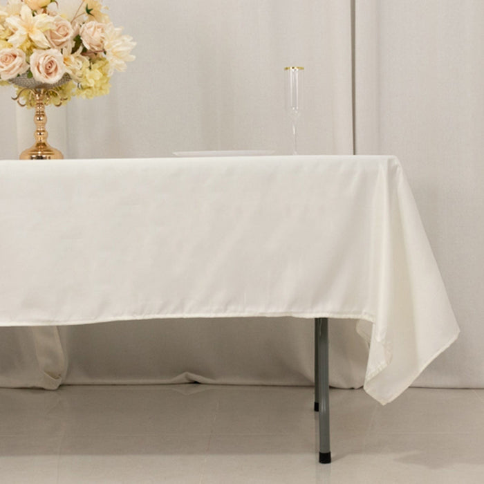 60" x 102" Lamour Satin Rectangular Tablecloth