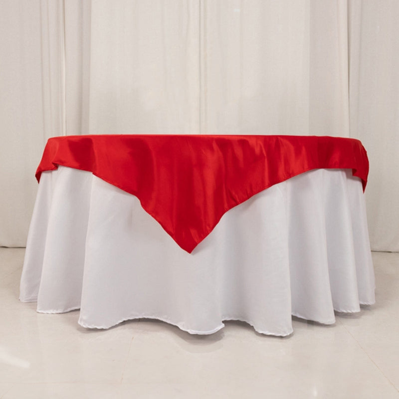 54" x 54" Lamour Satin Square Tablecloth Wedding Party Table Linens
