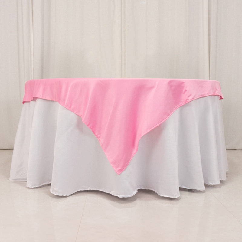 54" x 54" Lamour Satin Square Tablecloth Wedding Party Table Linens