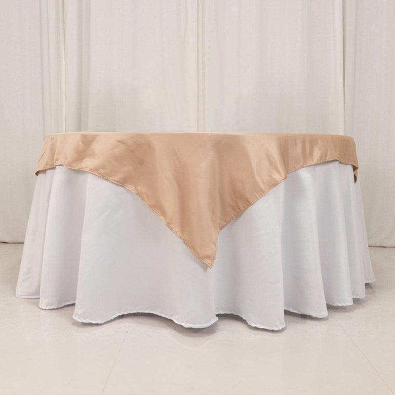 54" x 54" Lamour Satin Square Tablecloth Wedding Party Table Linens