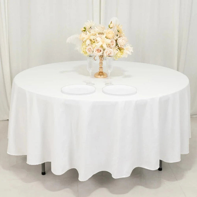108" Cotton Blend Round Tablecloth for Weddings and Events