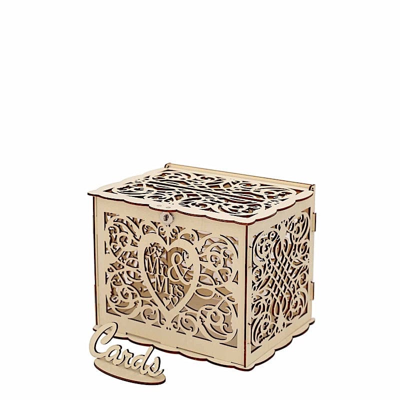 wood wedding card box