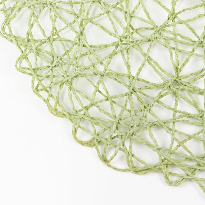 6 pcs 15" wide Round Metallic String Placemats