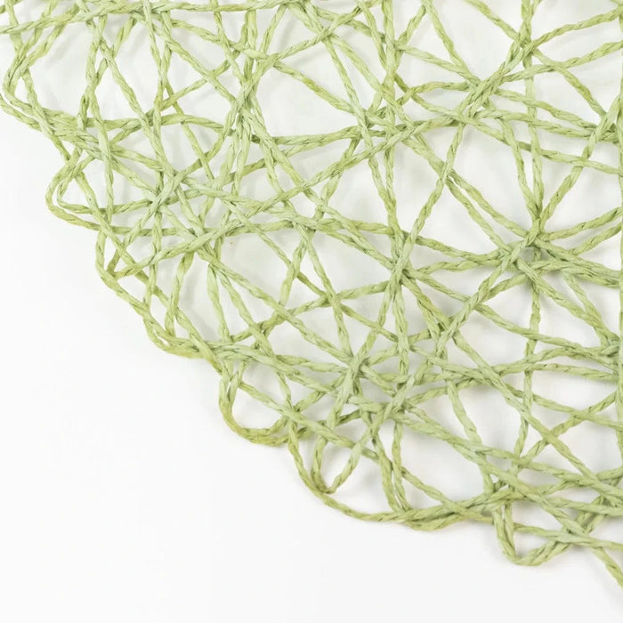 6 pcs 15" wide Round Metallic String Placemats