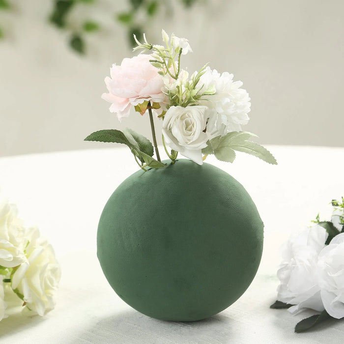 6" Round Wet Foam Ball DIY Floral Decorations - Green