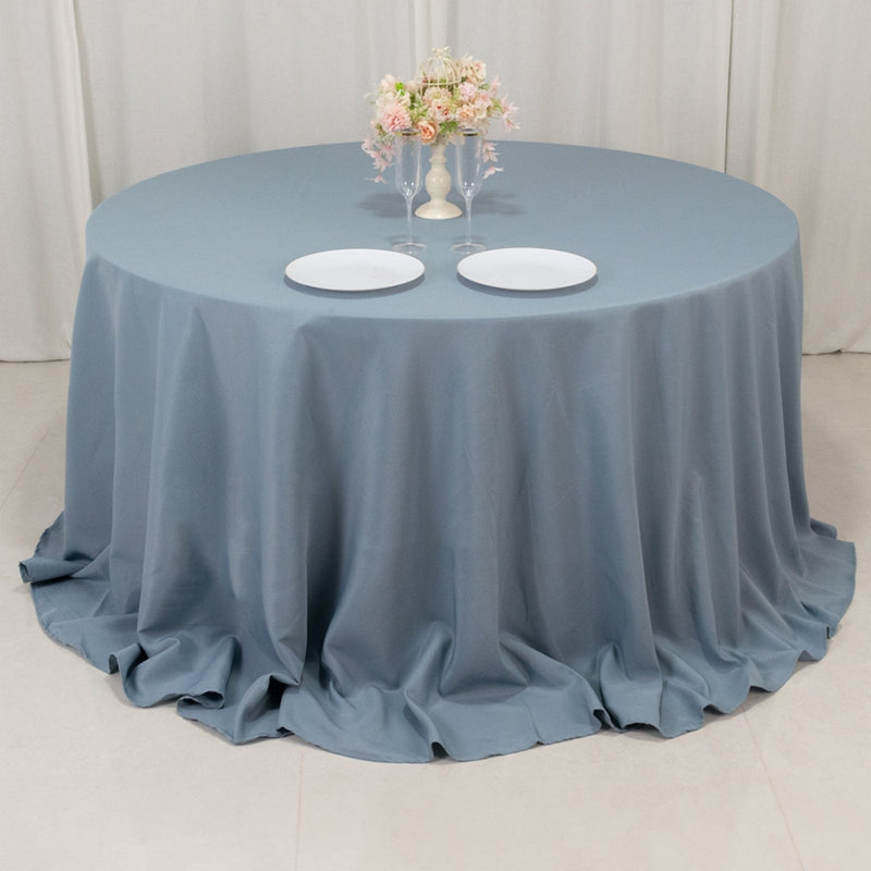 132" Premium Polyester Round Tablecloth Wedding Party Table Linens