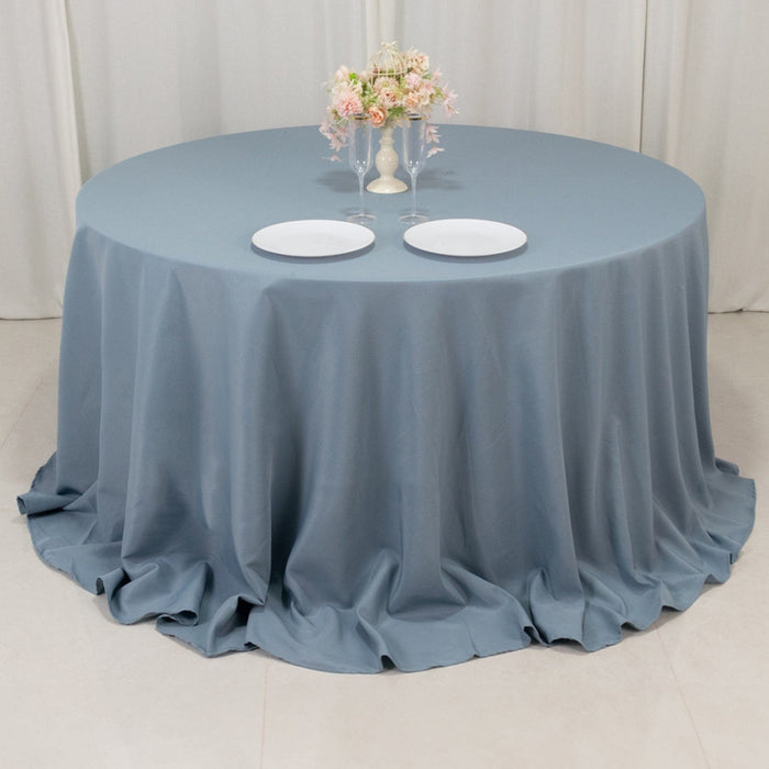 132" Premium Polyester Round Tablecloth Wedding Party Table Linens