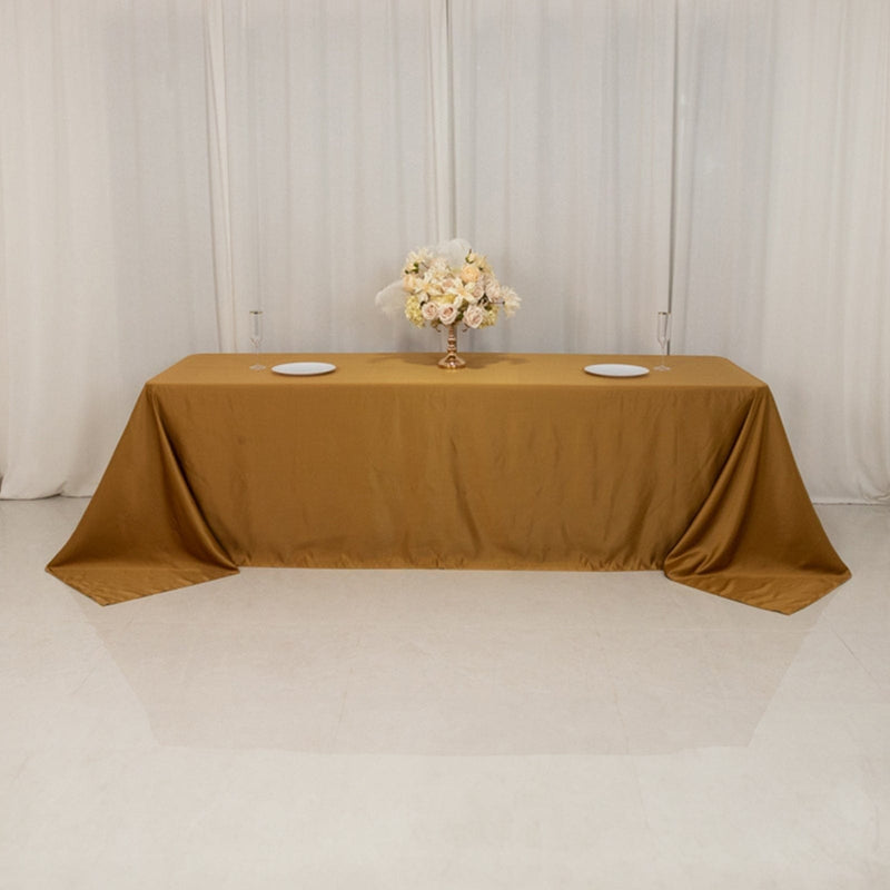 90" x 156" Lamour Satin Rectangular Tablecloth