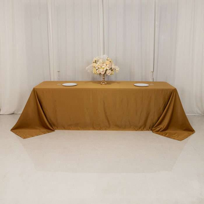 90" x 156" Lamour Satin Rectangular Tablecloth