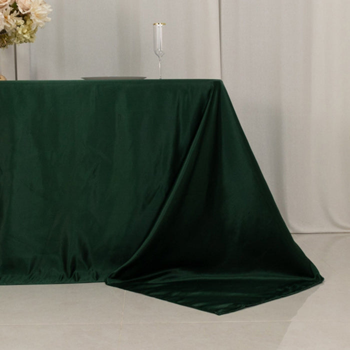 90" x 132" Lamour Satin Rectangular Tablecloth