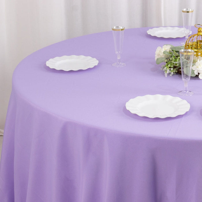 132" Premium Polyester Round Tablecloth Wedding Party Table Linens